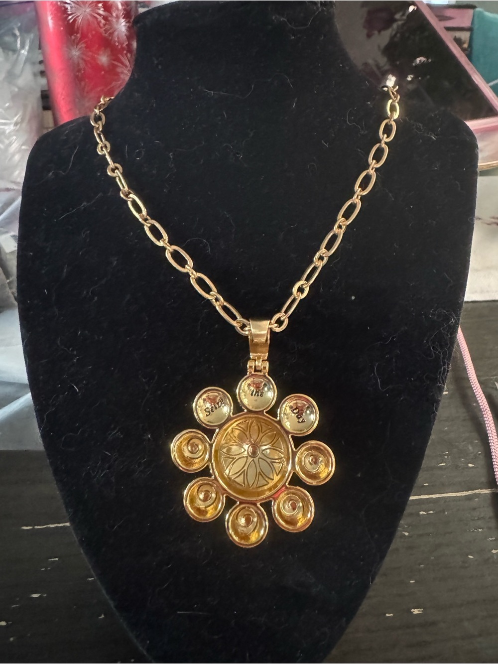 Brighton Gold-Tone Floral Medallion Pendant Necklace - Women's Jewelry